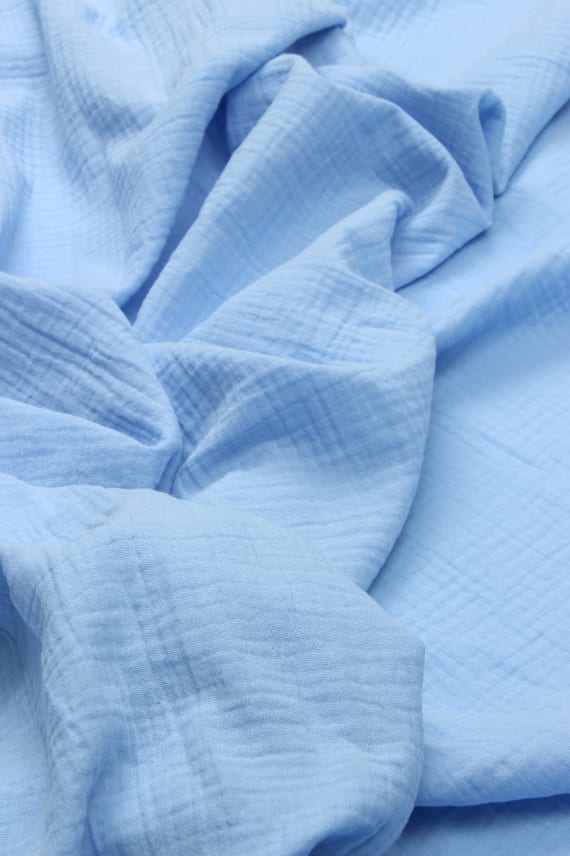 TUULI -double gauze vaaleansininen