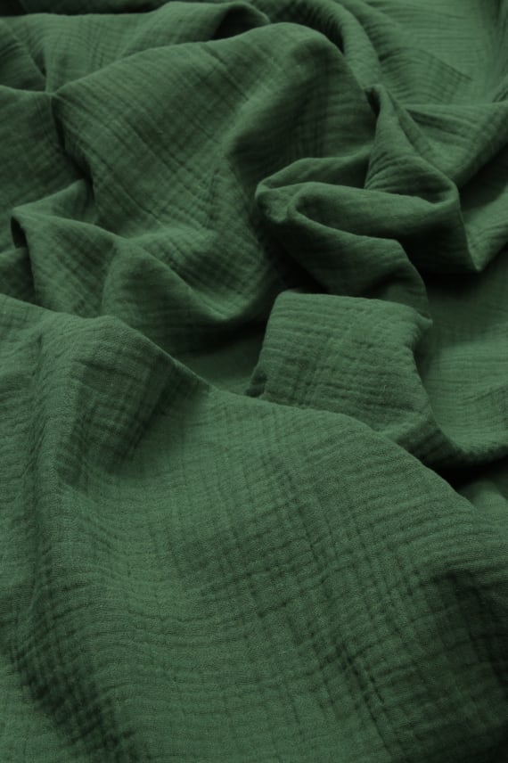 TUULI -double gauze tummanvihreä