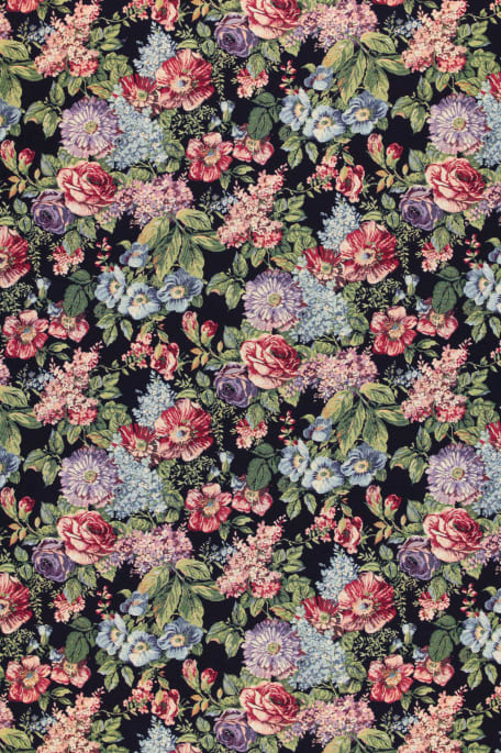 MUISTOJEN KUKKASET -gobeliini musta