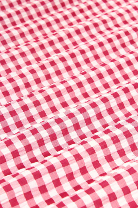 GINGHAM -seersucker punainen