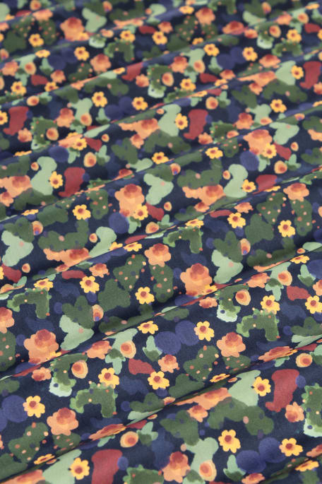 FLOWER PARTY tummansininen