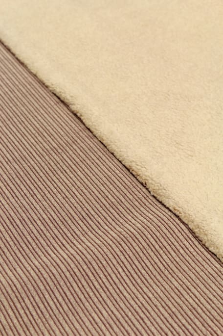 CORDUROY BONDED FUR ruskea