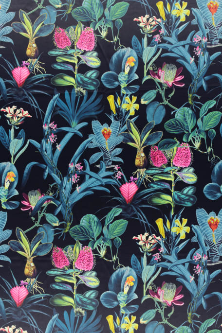 VÄRILOISTO -pimennyskangas musta