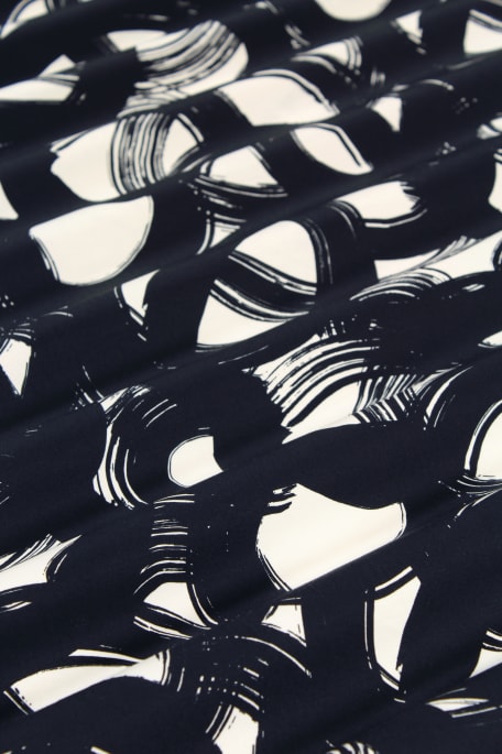 RINKULA -puuvillastretch musta