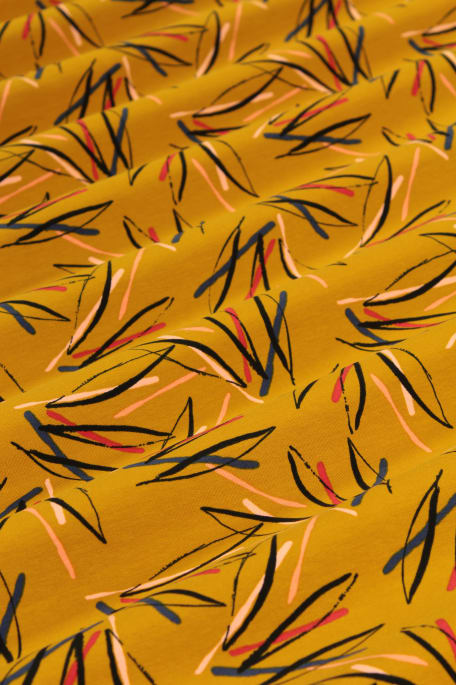 FANTASY STRIPES tummakeltainen