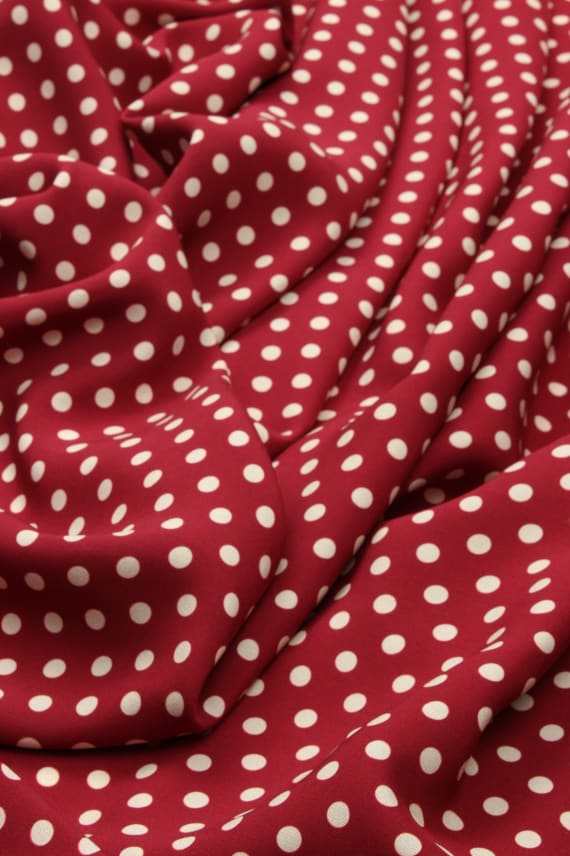POLKADOT tummanpunainen
