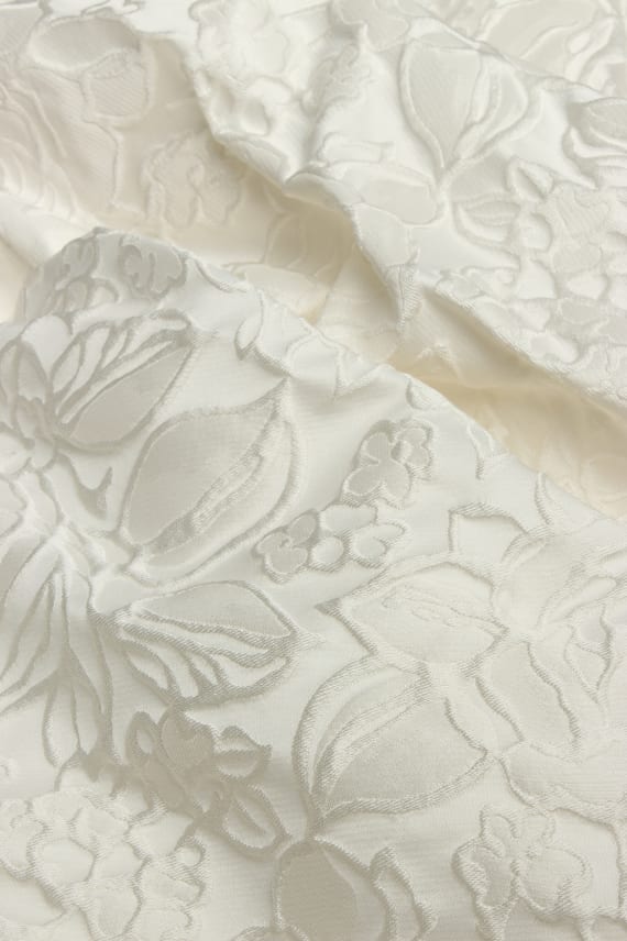 JACQUARD FLORES valkoinen