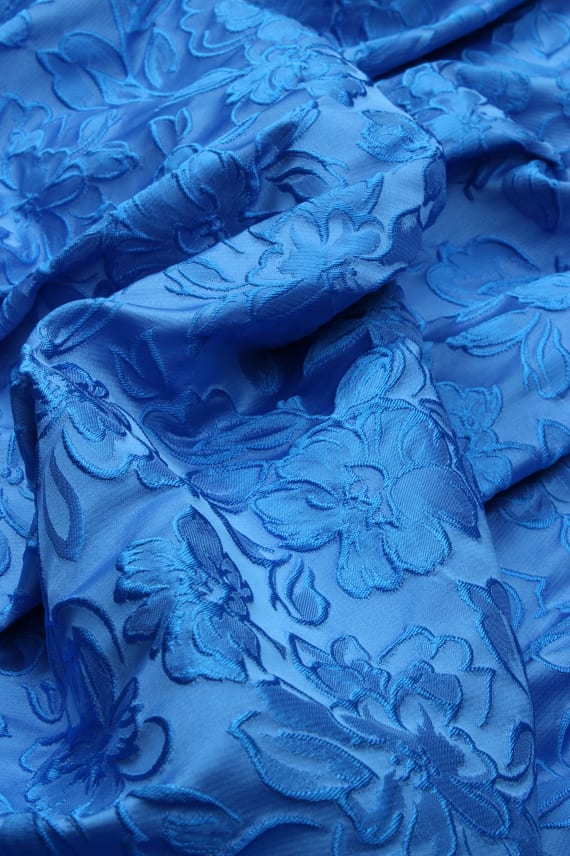 JACQUARD FLORES sininen