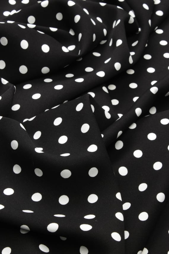 POLKA DOTS -viskoosi musta
