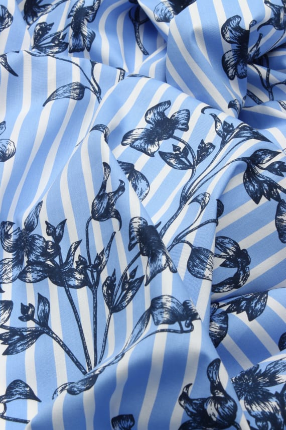 KUKKARAITA STRETCH vaaleansininen