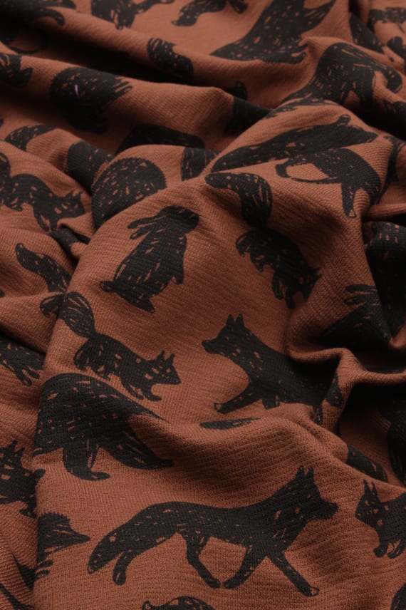 METSÄN ELÄIMET -college ruskea