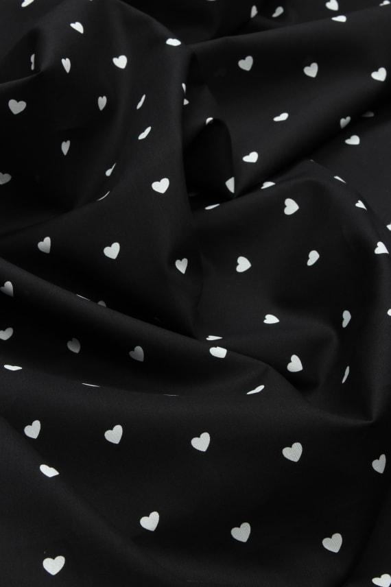 POPLIN HEARTS musta