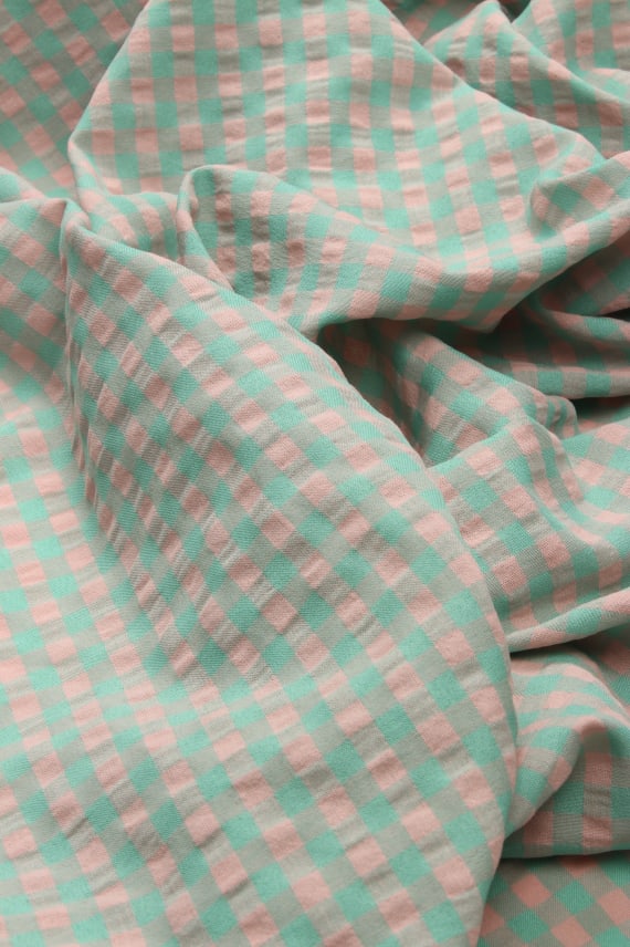 RUUDUT SEERSUCKER vihreä