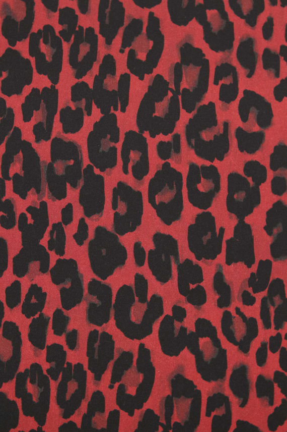 LEOPARDI -satiinipuuvilla tummanpunainen