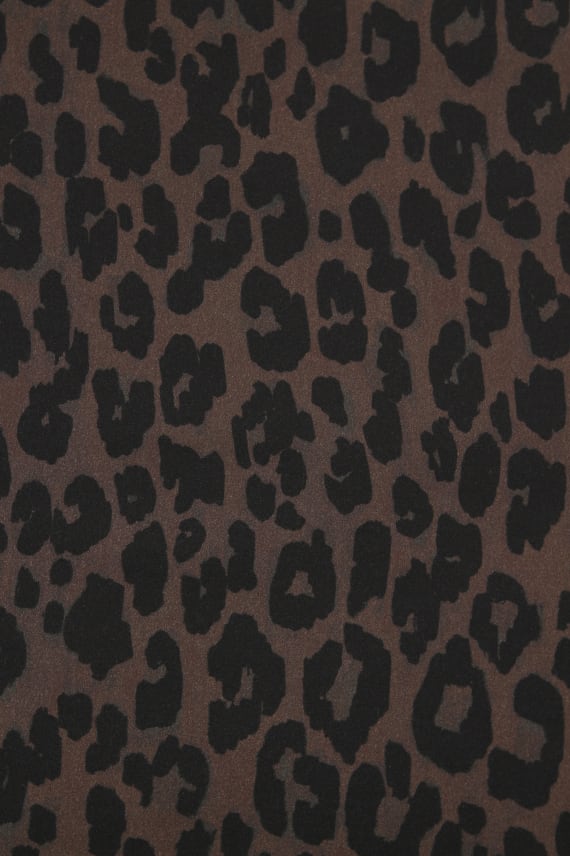 LEOPARDI -satiinipuuvilla tummanruskea