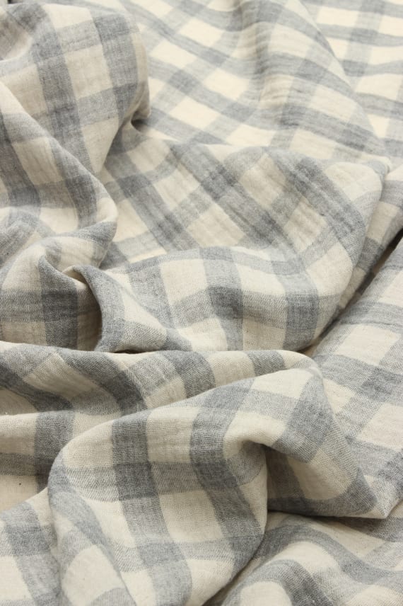 RUUDUT -double gauze harmaa