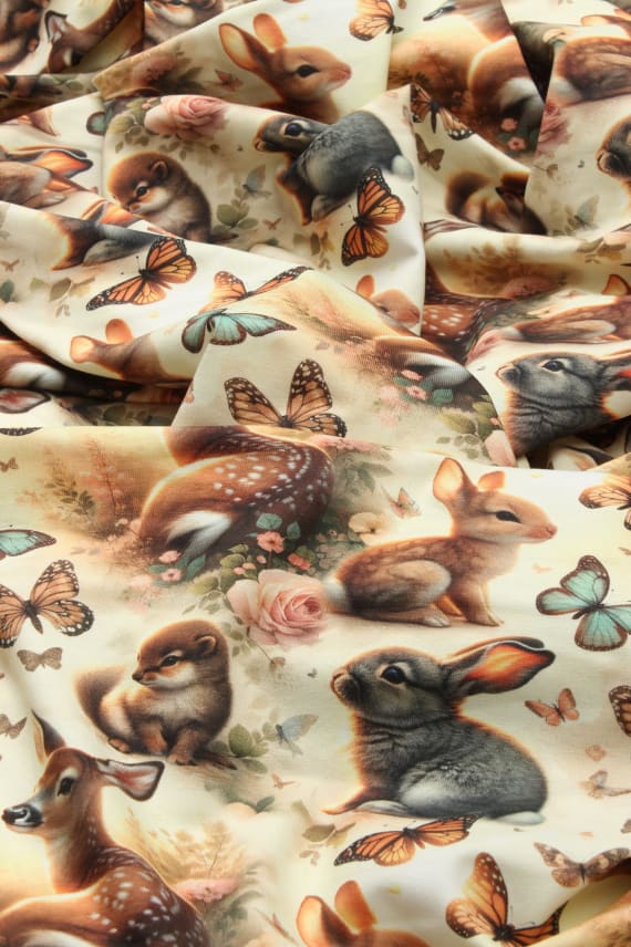 ELÄINVAUVAT -trikoo vaaleabeige