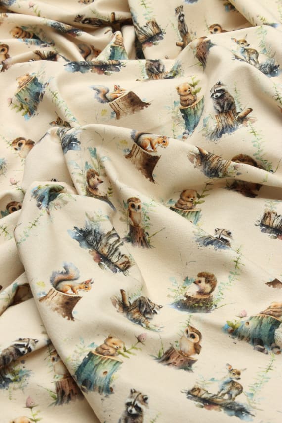 METSÄN ASUKIT -trikoo vaaleabeige