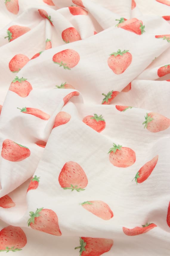 MANSIKKA -double gauze valkoinen