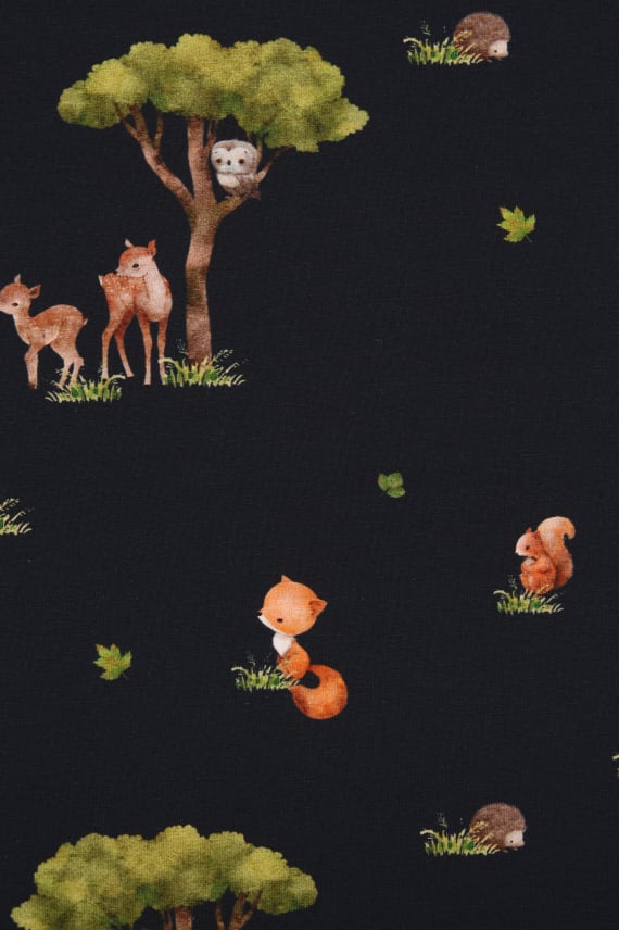 FOREST ANIMALS -trikoo tummansininen