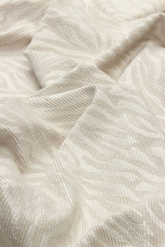 ZEBRA CORD -sametti luonnonvalkoinen