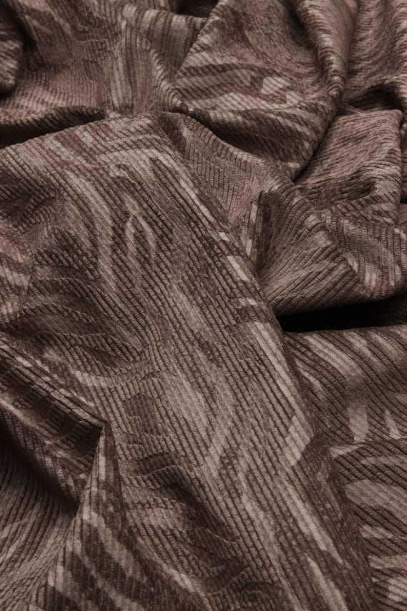 ZEBRA CORD -sametti tummanruskea