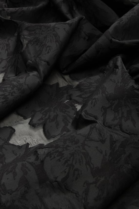 SHEER BLACK -jacquard musta