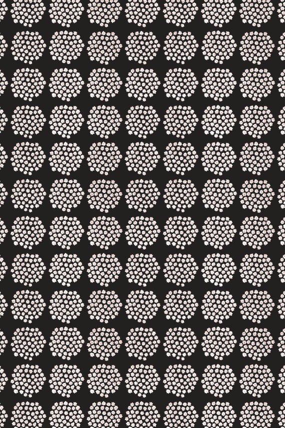 PUKETTI -akryylipinnoitettu puuvillakangas tummansininen