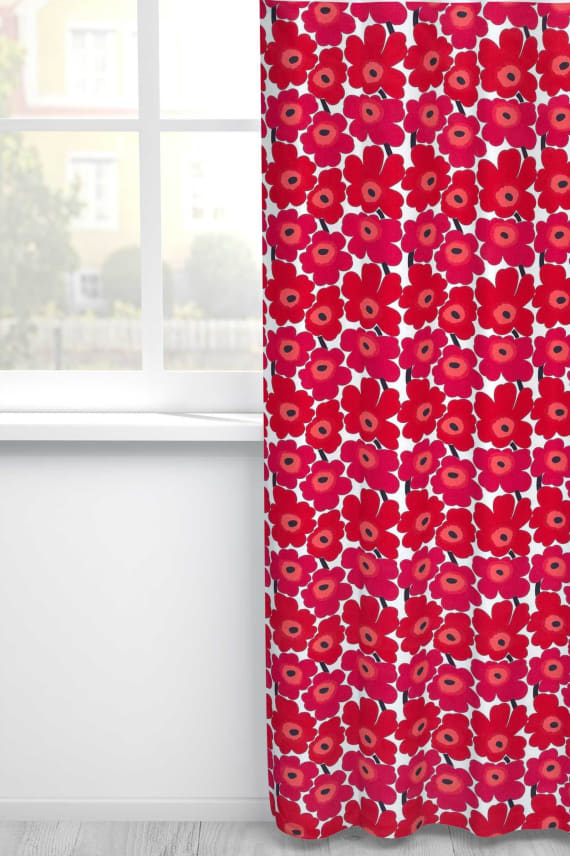 MINI UNIKKO -puuvillakangas aniliininpunainen
