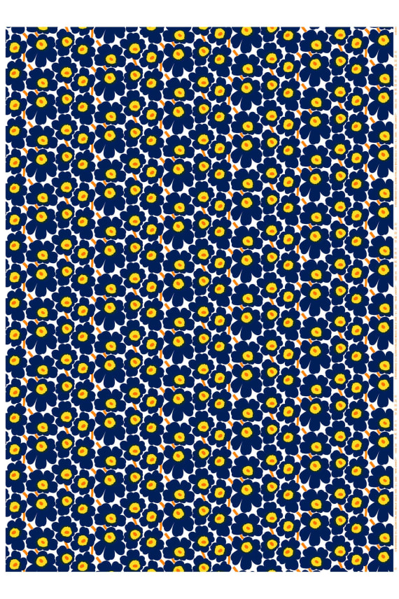 MINI UNIKKO -puuvillakangas tummansininen