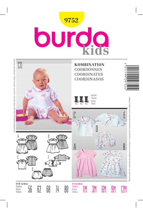 BURDA-9752 C keltainen