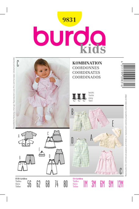 BURDA-9831 keltainen