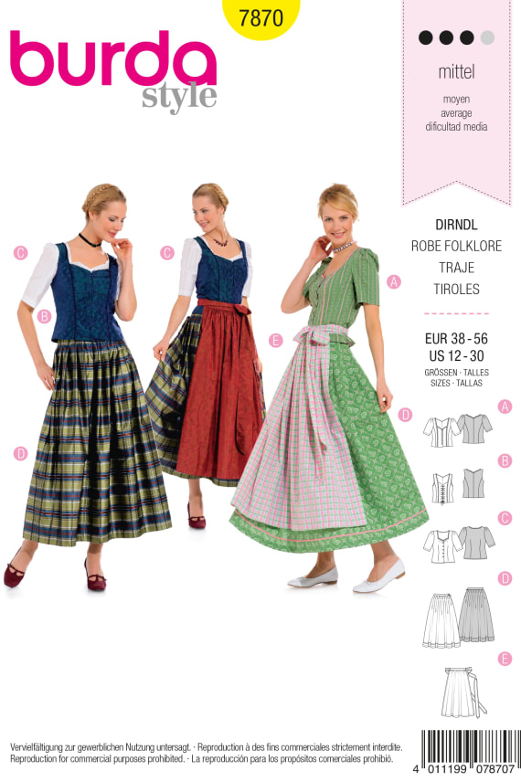 BURDA-7870 keltainen