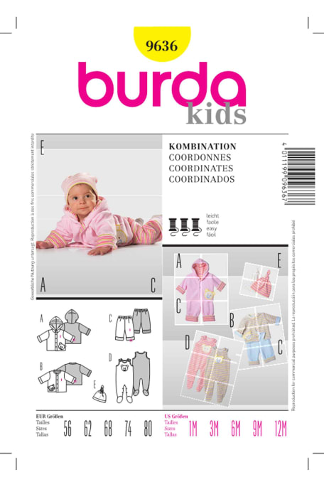 BURDA-9636 C keltainen