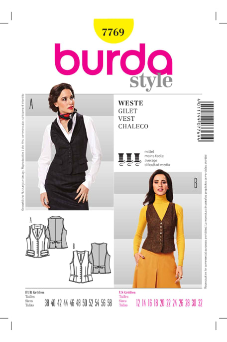 BURDA-7769 keltainen