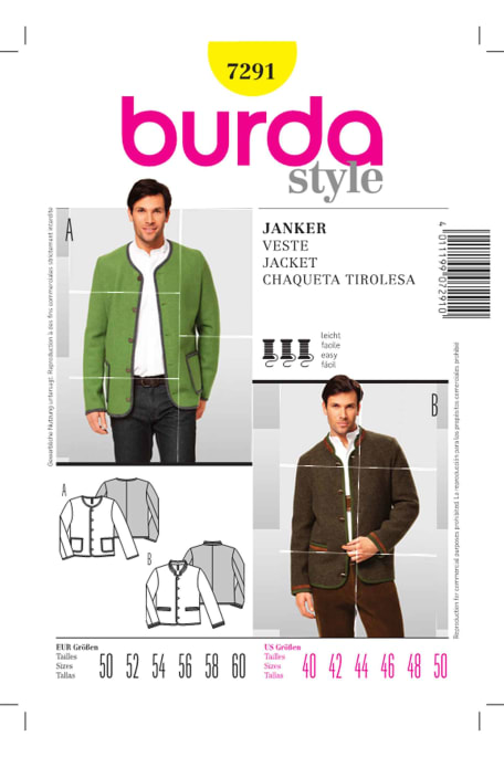 BURDA-7291 keltainen
