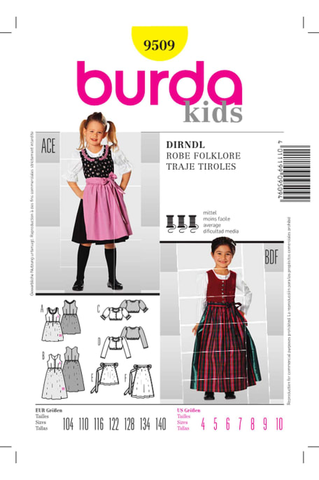 BURDA-9509 keltainen