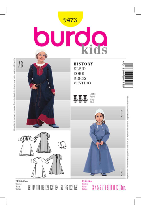 BURDA-9473 keltainen