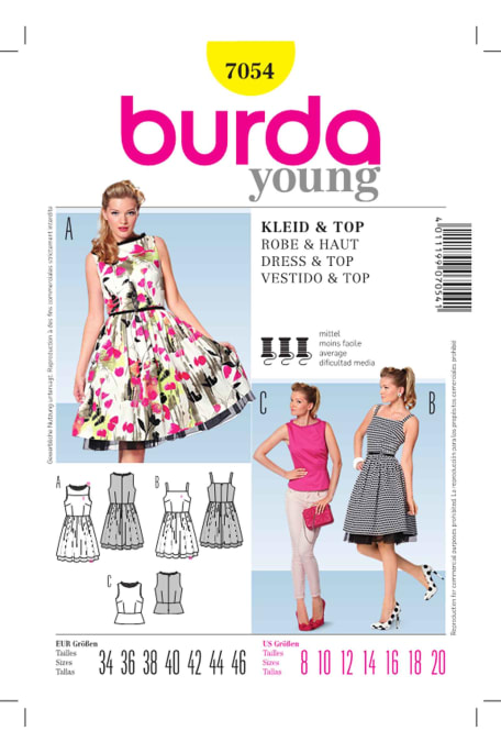 BURDA-7054 C keltainen