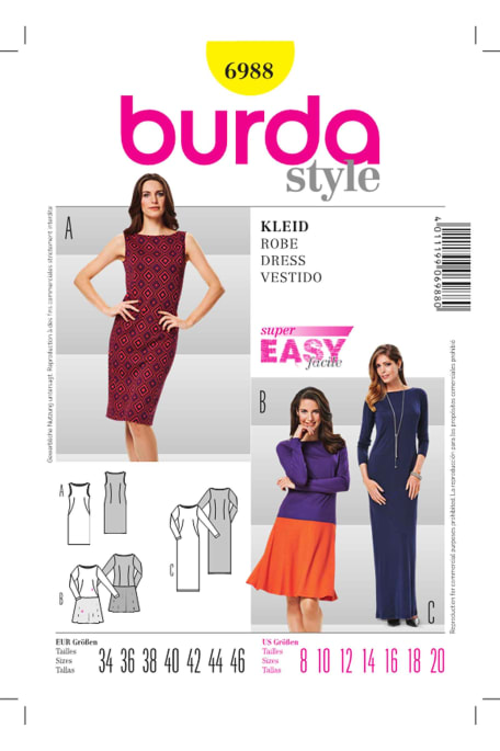 BURDA-6988 C keltainen