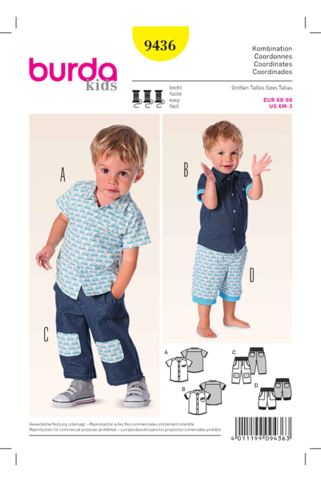 BURDA-9436 keltainen