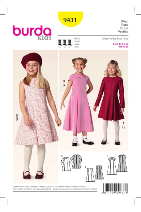 BURDA-9431 keltainen
