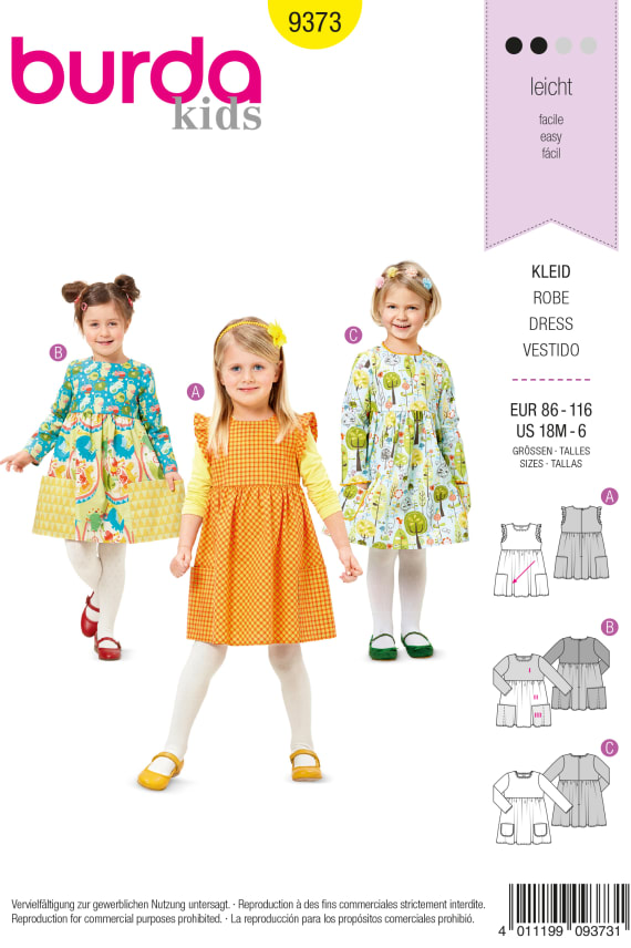 BURDA-9373 keltainen