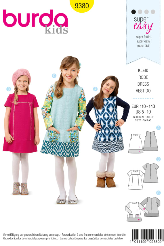 BURDA-9380 keltainen