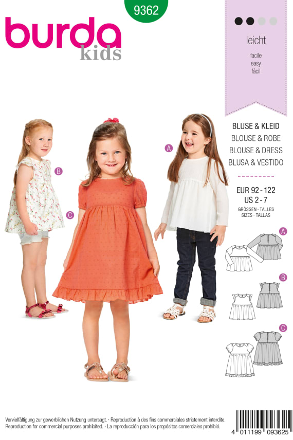 BURDA-9362 keltainen
