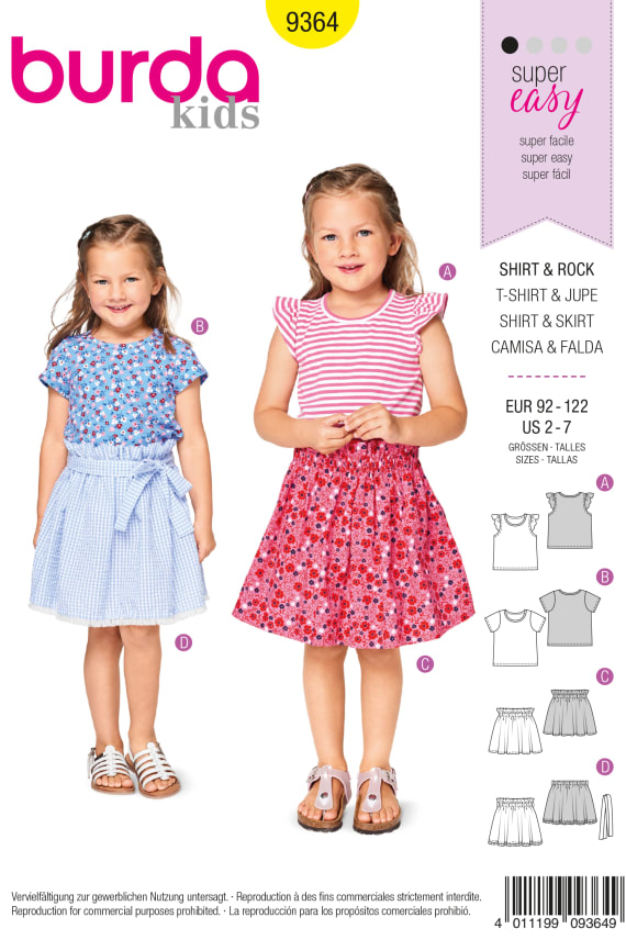 BURDA-9364 keltainen
