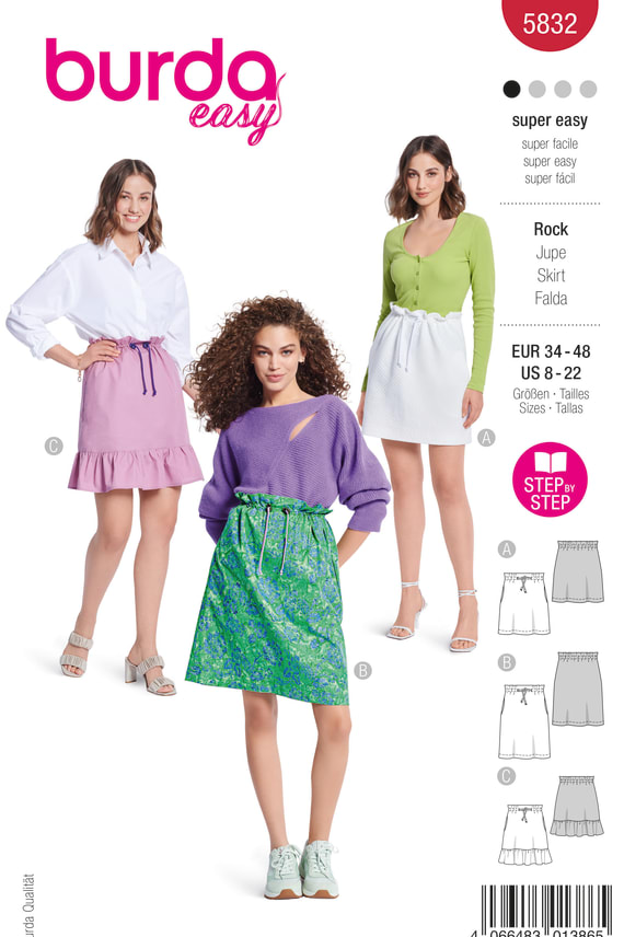 BURDA-5832 punainen