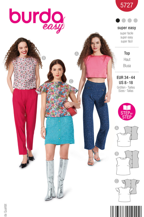 BURDA-5727 punainen