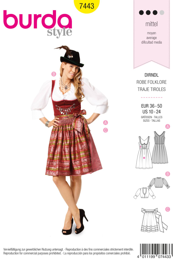 BURDA-7443 keltainen