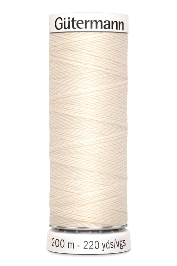 VK GÜTERMANN OMPELULANKA SEW-ALL PES 200M luonnonvalkoinen